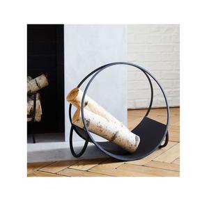 Estante de troncos de hierro forjado de alta resistencia para almacenar leña ordenadamente junto a la chimenea interior en una elegante decoración rústica para el hogar - Product Image 6