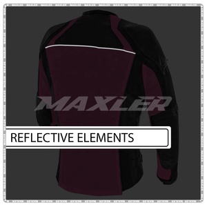 Chaqueta de moto de verano para mujer con paneles de malla transpirable y armadura aprobada por CE, forro impermeable desmontable - Product Image 4