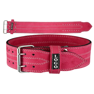 Custom Logo Pink Leather Weightlifting Belt Adjustable Wrist Strap Self Heating-Unisex Heavy-Duty Gym Fitness Back Support for - Product Image 4