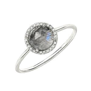 Bonne qualité 1.20 Ct à la mode à la main pierres précieuses en argent Sterling déclaration ronde Labradorite anneau pour les femmes pour la livraison dans le monde entier - Product Image 4