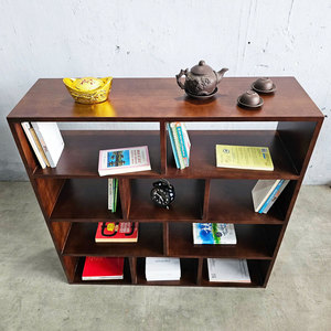 Rubberwood KS68202 4-Tier <b>Bookshelf</b> 100x30x100cm Minimalist Design Space Saving Living Room & <b>Staircase</b> Furniture for Dining - Product Image 6