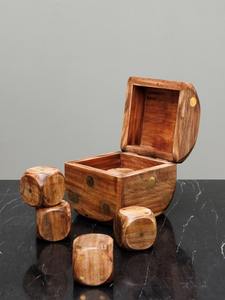 Grande boîte à bijoux en bois personnalisée, écologique, polie, à charnières, en forme de cœur, à suspendre au mur, cadeau de mariage, fabriquée en Inde - Product Image 4