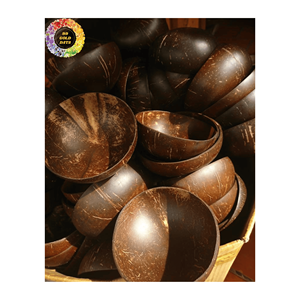 Bol en coquille de noix de coco naturelle au meilleur prix | Bol alimentaire écologique de haute qualité poli à la perfection du Vietnam Coconut Heaven - Product Image 1