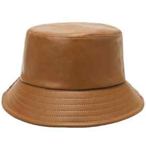 Chapeau bob unisexe en cuir, chapeau bob pour femme, automne-hiver, chapeau bob en cuir et coton mélangé, chapeau bob en cuir réversible pour unisexe - Product Image 4