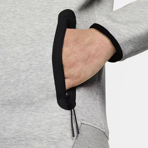 2025 avant Logo coupe régulière respirant doublé fermeture à glissière à capuche avec tissu Spandex/Polyester fermeture éclair complète confort d'hiver pour hommes - Product Image 2