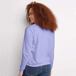 Femmes manches longues col rond hauts courts pull recadrée sérigraphié sweat brodé appliques tailles disponibles SX - Product Image 3