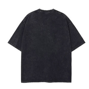 T-shirts délavés à l'acide avec logo personnalisé pour hommes 100% coton Streetwear grande taille à prix raisonnable - Product Image 3
