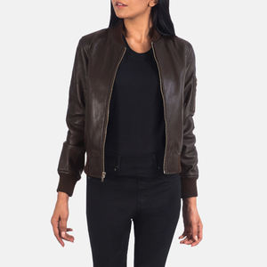 OEM Mujeres Chaqueta de cuero Premium PU Faux Leather Stylish Slim Fit Motorcycle Biker Coat Moda Cremallera Corto Prendas de abrigo - Product Image 6