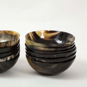 Ensemble de bols en corne polis, uniques, de qualité supérieure, authentiques, imperméables, faits à la main, jetables, pour servir des soupes, des collations, des fruits - Product Image 4