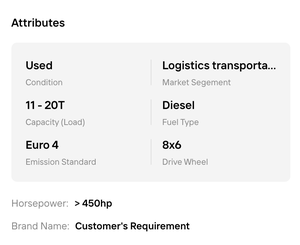 Best!! Heavy Duty Diesel Tractor Truck Prime Mover Semi <b>Trailer</b> Head Commercial Logistics <b>Cargo</b> Transport Vehicle Left HandDrive - Product Image 6