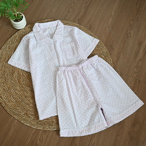 Neues Einfaches und Elegantes Damen-Loungewear-Pyjama-Set Weich Atmungsaktiv Lässige Freizeitkleidung 100% Baumwolle Damen-Pyjama-Set - Product Image 4
