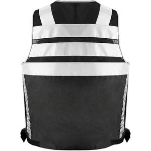 Logo personnalisé en gros haute visibilité élastique fluorescent jaune vert réfléchissant veste de sécurité harnais gilet pour la sécurité - Product Image 4