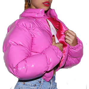 Blouson Teddy à fermeture éclair pour femme, couleur personnalisée, imperméable, tricoté, doudoune d'hiver à manches longues - Product Image 3