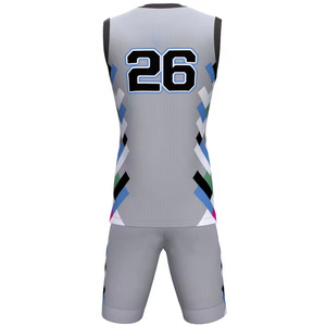 Uniforme de basket-ball personnalisé pour hommes avec logo de l'équipe Maillot sublimé respirant Ensembles imprimés de dernière conception de grande taille - Product Image 3