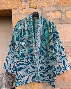 Vintage Kantha Suzani Vestes Coton Kantha Manteau Suzani Broderie Vestes Courtes - Product Image 2