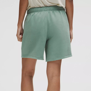 Shorts pour femmes en coton 100% personnalisés avec logo imprimé personnalisé, poches latérales, bouton, couleur unie, séchage rapide et respirant, streetwear - Product Image 3