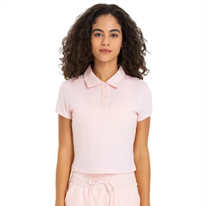 Tennis léger à manches courtes pour femmes pour polo à séchage rapide refroidi à l'eau respirant vêtements d'extérieur Style décontracté Logo - Product Image 1