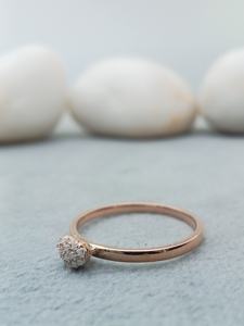 Bague de fiançailles et de mariage classique pour femme, coupe ronde solitaire, certifiée IGI, en or 14k 18k, qualité VVS, bijoux tendance - Product Image 2