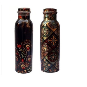 Bouteille en cuivre poli brillant pour la maison, la cuisine, l'hôtel et le restaurant, stockage d'eau chaude, boissons, bouteille d'eau en cuivre simple - Product Image 3