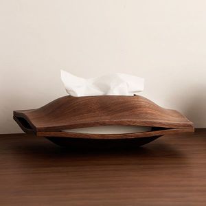 Porta Cajas de Pañuelos de Madera Rústica, Dispensador de Pañuelos de Madera Natural para Decoración del Hogar - Product Image 6