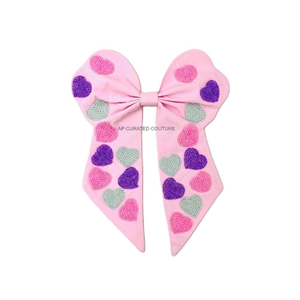 Lazos para el Cabello Hechos a Mano con Cuentas de Cola de Cocodrilo, Especial de San Valentín, Juego de Lazos Personalizables para Niñas |   Lazos Personalizados con Lentejuelas - Product Image 6