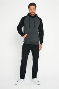 ชุดวอร์มสองชิ้นสำหรับผู้ชายชุดวอร์มชุดกีฬาชุดวิ่งเล่นฟุตบอลมีฮู้ดซิปเต็มโลโก้ออกแบบได้ตามต้องการพร้อมโลโก้ได้ตามต้องการ - Product Image 4