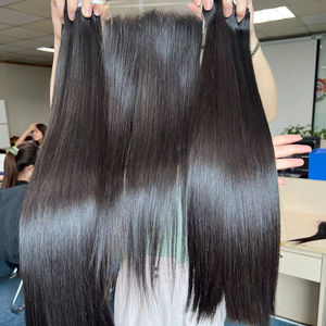 Remy Bonestraight Hair Short Double Drawn Single Weft Hecho en Vietnam Producto de cabello humano de alta calidad - Product Image 1