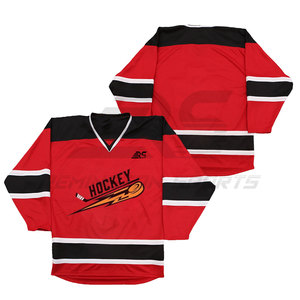 เสื้อเจอร์ซีย์เล่นฮ็อกกี้น้ำแข็งผ้าโพลีเอสเตอร์พิมพ์ซับลิเมชันเสื้อเจอร์ซีย์ใส่ได้ทั้งชายและหญิง - Product Image 1