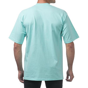 Camiseta informal de algodón 220 GSM 100% para hombre, camiseta en blanco de talla grande de punto personalizada de alta calidad, camiseta transpirable de manga corta de peso pesado - Product Image 4