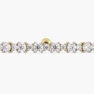 14K Yellow Gold Adjustable round Cut 1.90 ct. tw. Lab Grown Diamond Moissanite Bracelet & Bangle - Product Image 2
