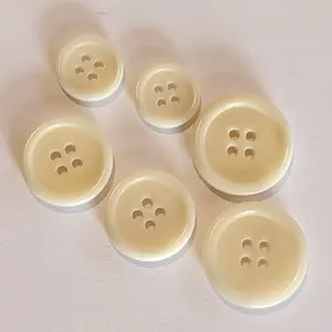 Botones de Traje Clásicos de Lujo de Corozo Natural de 4 Agujeros y 3 Tamaños para Prendas, Precio Competitivo, Suministro al por Mayor - Product Image 6