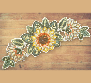 Corredor de cuentas moderno, diseño personalizado, camino de mesa con cuentas bordado, hecho a mano, soporte OEM, pedido a granel, amigable para comedor de boda - Product Image 3