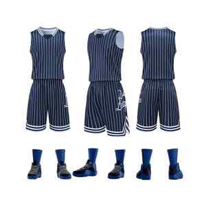 Sublimation complète vêtements de basket-ball vêtements d'équipe maillots de basket-ball pour hommes chemise gilet ensemble d'uniformes de basket-ball réversibles personnalisés - Product Image 6