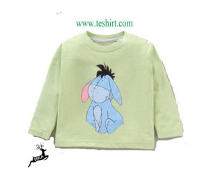 Camisetas de Algodón 100% para Niños, con Estampado Animal, Manga Corta, Cuello Redondo, Color Personalizado, Ecológicas, Transpirables, en Oferta Online - Product Image 1