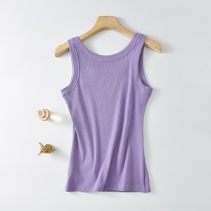 Camiseta Deportiva sin Mangas para Mujer, Hecha de Tejido de Punto 100% Algodón, Ligera y Absorbente de Humedad, para Entrenamientos y Yoga - Product Image 4