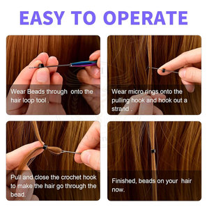 Stainless Steel Hair Extension <b>Hook</b> Needle <b>Tool</b> for Micro Ring Bead Application and Salon Use Durable - Product Image 6