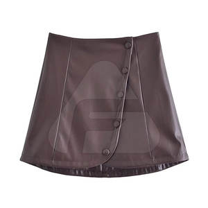 Falda de piel de cordero Extra suave para mujer, falda de cuero de todos los colores y tamaños - Product Image 1