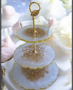 Elegante resina hecha a mano epoxi amor náutico modelo pastel soporte decorativo postre exhibición Pedestal para bodas y fiestas - Product Image 1