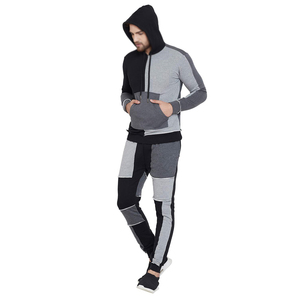 Vêtements de sport à manches longues imprimés avec logo personnalisé pour hommes ensemble de survêtements d'entraînement vente en gros de vêtements de sport d'hiver - Product Image 3