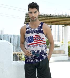 Débardeur de sport tricoté 100 % coton pour homme, séchage rapide, décontracté, avec emmanchures profondes, respirant, pour fitness - Product Image 2