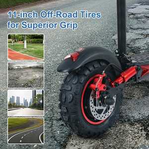 Patinete Eléctrico FREEBOY J11 MAX con Llantas Anchas, Ruedas de 11 Pulgadas, Velocidad Máxima de 50 km/h, Capacidad de Carga de 330.7 Libras, Control por Aplicación, Motor sin Escobillas de 1200W, Asiento Impermeable - Product Image 6