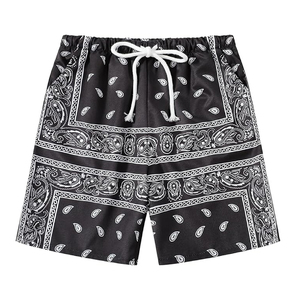 Pantalones cortos de malla para hombre, ropa de gimnasio con estampado de Cachemira y poliéster con logotipo personalizado, pantalones cortos atléticos de verano al por mayor - Product Image 5