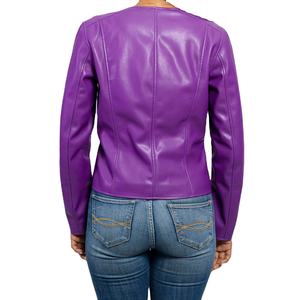 แจ็คเก็ตหนังผู้หญิงแขนยาวสั่งทำพิเศษ ขายดี สำหรับฤดูหนาว ปรับแต่งได้เต็มที่ สีพื้น เสื้อผ้าตัวนอก ปี 2026 - Product Image 2