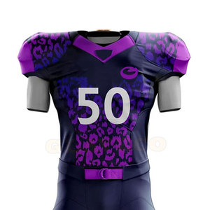 Uniforme de football américain léger de couleur unie logo personnalisé vente en gros football américain - Product Image 3