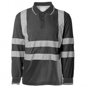 Men's <b>High</b> Visibility Polo Workers <b>Shirt</b> Workwear 100% Polyester Reflective Safety Polo <b>T</b>-<b>Shirt</b> - Product Image 5