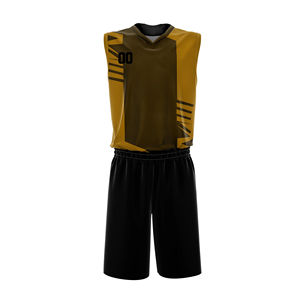 Uniforme de basket-ball d'été respirant de style personnalisé avec logo frontal 100% polyester Fabriqué au Pakistan Unisexe - Product Image 3