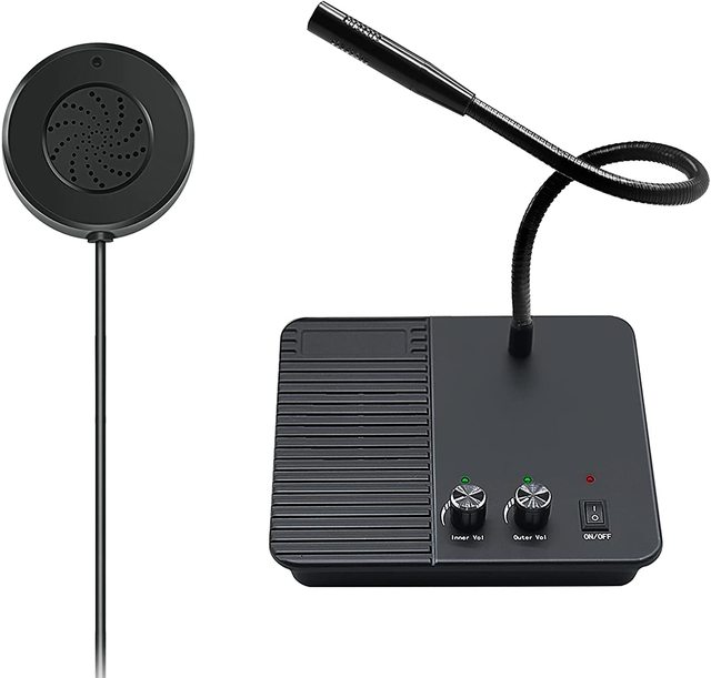 Daytech Handsfree Two-Way Window Counter Intercom System with VHF/UHF Frequency VOX Control 2W+3W Output Power
