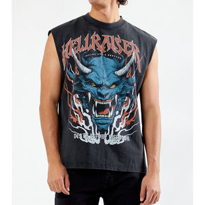 Custom Graphic Printed Logo Tank <b>Top</b> Breathable Quick Dry Polyester/Spandex <b>Mesh</b> Gym T-Shirt O-Neck Sleeveless Casual Anti-UV - Product Image 1