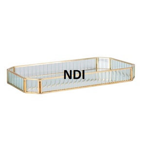 Plateau de serveur de nourriture de qualité durable plateau en métal personnalisé plateau de service de décoration de Table de dîner de finition enduit de poudre noire - Product Image 5