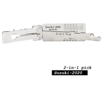Herramienta LISHI 2 en 1 para Abrir y Decodificar Cerraduras de Automóviles Suzuki 2020, Acero Inoxidable, Ligera, Compacta, Uso Profesional